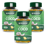 Kit 180 Cápsulas Oléo De Coco Extra Virgem 1450mg Natunectar