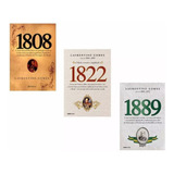 Kit 1808 1822 1889 História Brasil 3 Livros Laurentino