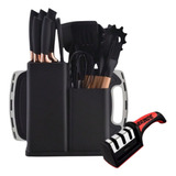 Kit 19 Peças Conjunto Talheres Silicone Cozinha Utensílio