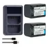 Kit 1x2 Np-fh70 Para Sony Dcr-sr190e, Sr290c, Alpha Dslr-390