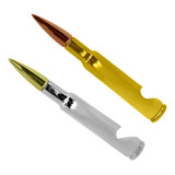 Kit 2 Abridor Garrafa Metal Bala Fuzil Projétil 50 Bélica