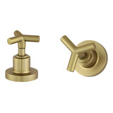 Kit 2 Acabamento Registro Dourado Fosco Banheiro Padrão Deca