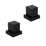 Kit 2 Acabamentos Quadrado Preto Acabamento Premium Metal Padrão Deca
