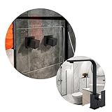 Kit 2 Acabamentos Quadrados Preto Metal Padrão Deca E Torneira Slim L Misturadora Monocomando GW Comercial