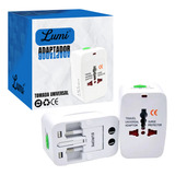 Kit 2 Adaptador De Tomada Universal Para Viajem Internacional 110v 220v Lumi