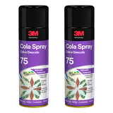 Kit 2 Adesivo Spray Cola E Descola 3m 75 Reposicionavel 300g