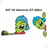 Kit 2 Adesivos Alienigena