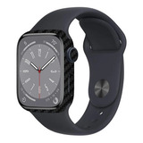 Kit 2 Adesivos Fibra Carbono Para O Apple Watch Serie 8 45mm