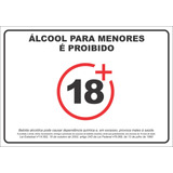 Kit 2 Adesivos Proibido Álcool Para Menores 14cmx20cm