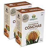 Kit 2 Adubo Fertilizante Mineral 1kg Calcário Agrícola De Conchas Vitaplan