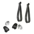 Kit 2 Alças De Teto Fusca C/ 2 Suportes E 2 Unhas Preta / 2l