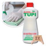 Kit 2 Álcool 70  Líquido 500ml Limpeza Hidratado Bactericida Fragrância Neutra