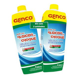 Kit 2 Algicida Choque Piscina Agua Verde Elimina Algas Genco