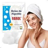 Kit 2 Algodão Hidrófilo Branco Bola Bolinhas Farol Pacote De 100 Gramas Para Bebê Cuidados Diários Limpeza Facial SkinCare Manicure