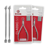 Kit 2 Alicates Mundial 522 Classic Afiado E 2 Espátulas Inox