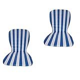 Kit 2 Almofada Cadeira De Praia Impermeável Listrada Azul