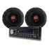 Kit 2 Alto Falante 6 Pol + Rádio Mp3 Bt Usb Sd + Controle