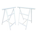 Kit 2 Andaime Cavalete 100cm X 90cm Dobrável Para Construção Pintura De Aço Tubular Reforçado Prático E Multifuncional