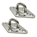 Kit 2 Anel Base Olhal Gancho Parede Teto Aço Inox Cap 175kg