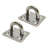 Kit 2 Anel Base Olhal Gancho Parede Teto Aço Inox Cap 250kg