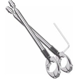 Kit 2 Antena Corta Pipa Moto Retrátil Anti Cerol Inox Guidão