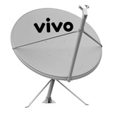 Kit 2 Antena Digital Chapa Parabólica 90cm Banda Ku Vivo
