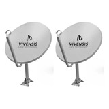 Kit 2 Antenas Parabolica Ku 60cm pedestal 61cm Vivensis