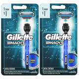 Kit 2 Aparelho De Barbear Gillette Mach3 Acqua grip  2 Refil