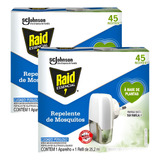 Kit 2 Aparelho E Refis 45 Noites Base Planta Raid 25 2ml