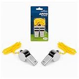 KIt 2 Apitos De Metal Resistente Com Cordão - Ideal Para Arbitragem- Escolas E Aulas De Educação Física