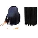 Kit 2 Apliques Tic Tac Orgânico Idêntico Ao Humano Preto Mega Aplicação Hair Alongamento Extensão De Cabelo Idêntico Ao Humano