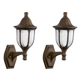 Kit 2 Arandela Externa Colonial Luminária Vintage Preto 431 Cor Marrom 127v 220v