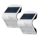 Kit 2 Arandela Solar Integrada Intelbras Asi 220 Luz Branca