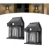 Kit 2 Arandela Solar Retrô Luminária Externa Abajur Sl02 Estrutura Preto