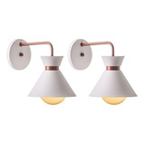 Kit 2 Arandelas Interno Retro Dubai Alumínio Decorações Full