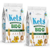 Kit 2 Areia Higiênica De Cereais Kets Bio d 3kg Para Gatos