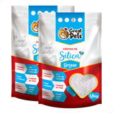 Kit 2 Areia Para Gatos Silica Micro Cristais Great Pet 1 6kg