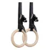 Kit 2 Argolas De Suspensão Olímpica Madeira Academia Fitness