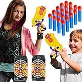 Kit 2 Arma De Brinquedo Arminha Pistola Lançador Dardos De Espuma Lançadores Premium Bastante Munição E 4 Alvos 2 Presente Menino Criança Dia Das Crianças Natal