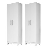 Kit 2 Armários Organizador Multiuso Íris 2 Portas Branco M