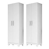 Kit 2 Armários Organizador Multiuso Íris 2 Portas Branco Moval