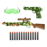 Lançador de Dardos Pistola Arminha Shoot Infantil Tipo Nerf 6 Dardos Mira e  Luz Importway BW142 - BEST SALE SHOP