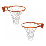 Kit 2 Aro De Basquete Par De Cesta Tamanho Oficial Rede