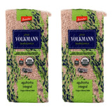 Kit 2 Arroz Integral Orgânico Biodinâmico Volkmann Vácuo 1kg