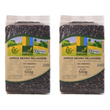 Kit 2 Arroz Negro Integral Orgânico Vácuo Coopernatural 500g