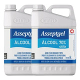 Kit 2 Asseptgel Liquido 70 Desinfetante Elimina Germes 5l