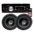 Kit 2 Auto Falante 6 Polegada + Radio Mp3 Usb Sd