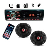 Kit 2 Auto Falante 6 Polegadas Foxer Radio Mp3 Usb Sd Fm