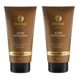 Kit 2 Autobronzeador Loção Anasol Bronzeado Sem Sol 150g