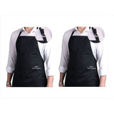 Kit 2 Aventais Brim C Bolso Churrasqueiro Chef Garçon